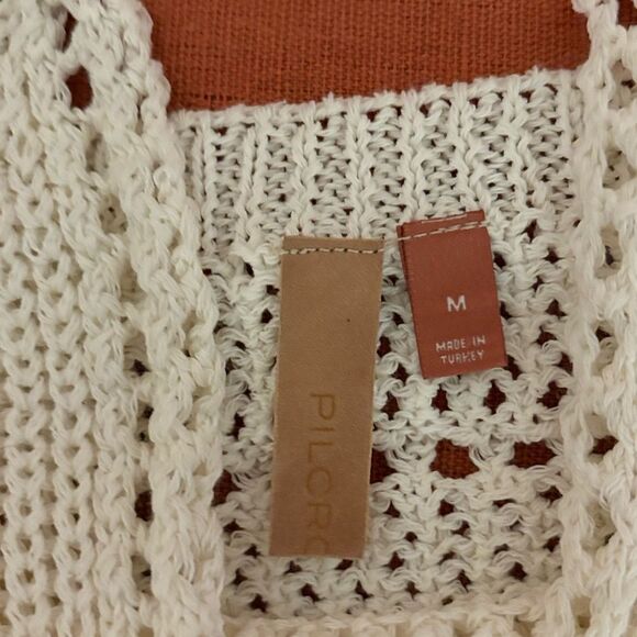 NWT Cream boho Anthropologie Pilcro Crochet Women's Top - Picture 4 of 7